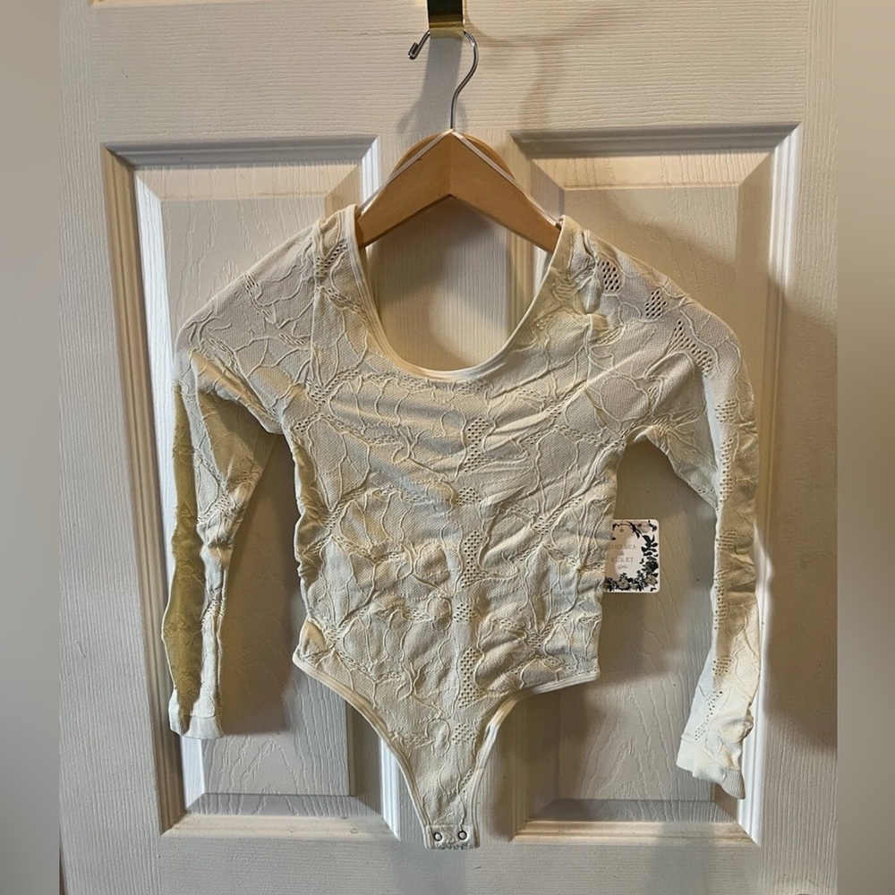Chelsea & Violet Girl Leotard Ivory Size Large 12-14 XL 16